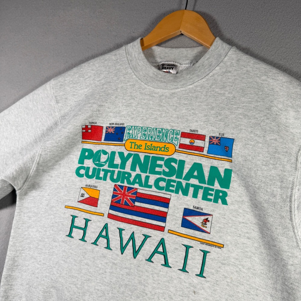 Fruit of the Loom Polynesian Cultural Center Hawaii Sweatshirt Gray Mens Medium - Picture 5 of 15